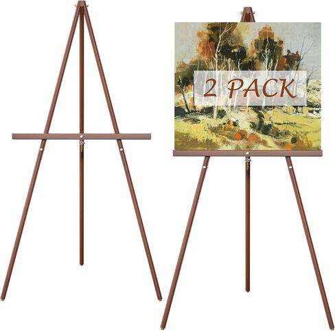 Tabletop Wooden Display Tripod Easel- 9 Inch Table Easel Stand for Paintings - Small Portable Canvas Easel for Kids, Student Displaying Arts, Crafts, Photos, Pictures, Paintings in Saudi Arabia