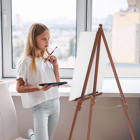Tabletop Wooden Display Tripod Easel- 9 Inch Table Easel Stand for Paintings - Small Portable Canvas Easel for Kids, Student Displaying Arts, Crafts, Photos, Pictures, Paintings in Saudi Arabia