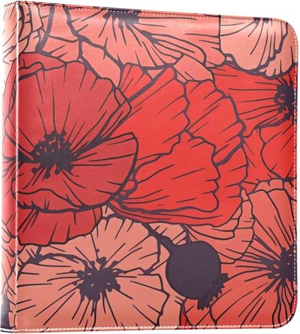 Jiponi Red Poppy Flowers ألبوم صور كبير ، ألبومات قصاصات الغلاف الجلدي DIY لـ 4x6 5x7 6x8 صور ، كتاب ذاكرة لاصق ذاتي لحفل زفاف ، طفل ، عائلة in Kuwait