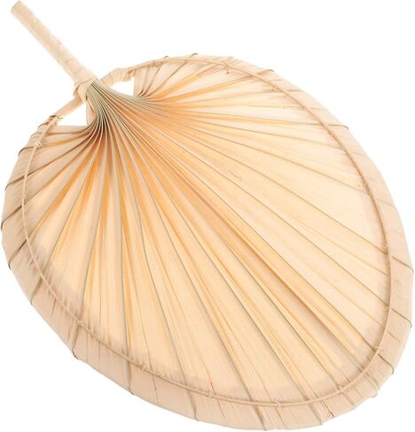 Vintage Handmade Palm Leaf Fan Practical Cooling Accessory for Summer Festivals and Parties Woven Design for Photography and Home Decoration in Kuwait