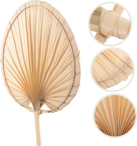 Vintage Handmade Palm Leaf Fan Practical Cooling Accessory for Summer Festivals and Parties Woven Design for Photography and Home Decoration in Kuwait