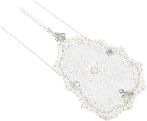 TEHAUX Handheld Lace Flower Pattern Fan Floral Design with Tassels for Stage Performances Weddings and Summer Parties Portable and Durable Wedding Bride Fan in Saudi Arabia