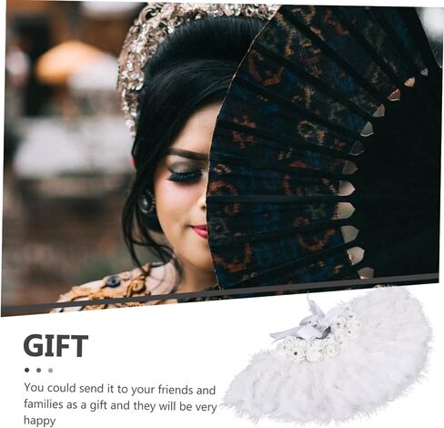 مروحة Lifkome Handheld Plume لحفلات الزفاف وعروض المسرح Prop Fan Prop مع Photo Photo Photo Prop لأحداث الزفاف والرقص in Saudi Arabia