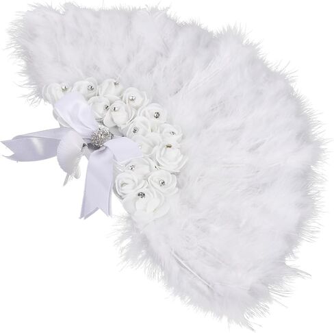 Handheld Decorative Plume Fan Wedding Prop Stage Performance Accessory Lightweight Portable Design for Photography Special Occasions for Brides and Guests in Saudi Arabia