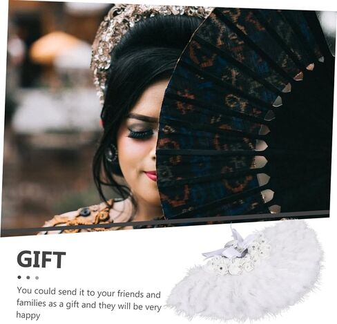 Handheld Decorative Plume Fan Wedding Prop Stage Performance Accessory Lightweight Portable Design for Photography Special Occasions for Brides and Guests in Saudi Arabia