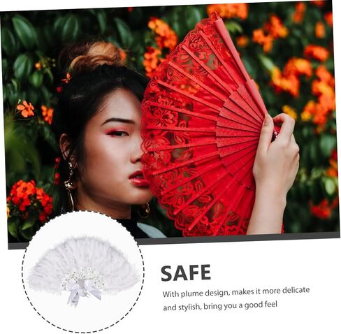 Handheld Decorative Plume Fan Wedding Prop Stage Performance Accessory Lightweight Portable Design for Photography Special Occasions for Brides and Guests in Saudi Arabia