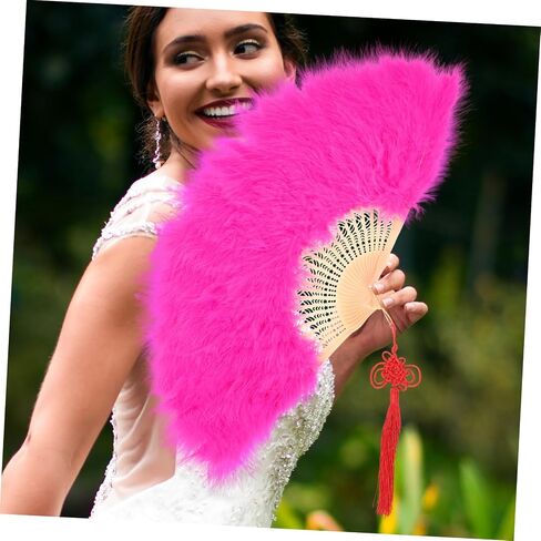 Wedding Bride Decorative Hand Fan Elegant Plume Fan for Stage Performance Bridal Souvenirs and Special Occasions Craftsmanship for Weddings in Saudi Arabia