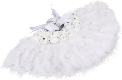 Luxshiny Handmade Bridal Fan with Plume Design Elegant Wedding Decor for Bride and Guests Unique for Wedding Parties and Craftsmanship in Saudi Arabia