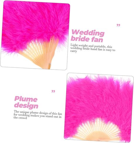 Wedding Bride Fan Elegant Plume Handheld Fan for Makeup Weddings Parties Dances and Photography Lightweight and Portable Bridal Favor Deep in Saudi Arabia
