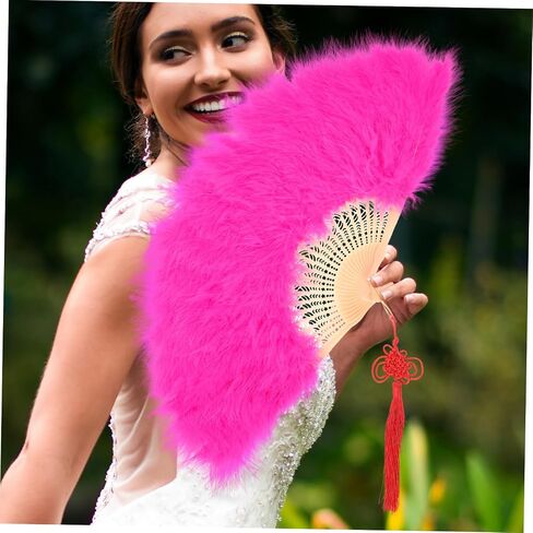Wedding Bride Fan Elegant Plume Handheld Fan for Makeup Weddings Parties Dances and Photography Lightweight and Portable Bridal Favor Deep in Saudi Arabia