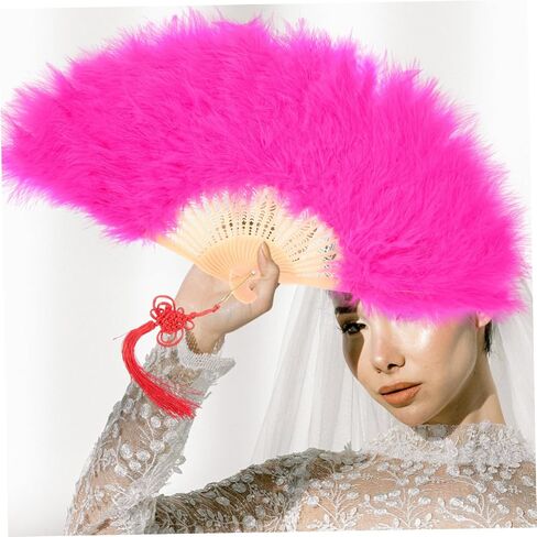 Wedding Bride Fan Elegant Plume Handheld Fan for Makeup Weddings Parties Dances and Photography Lightweight and Portable Bridal Favor Deep in Saudi Arabia