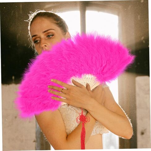 Wedding Bride Fan Elegant Plume Handheld Fan for Makeup Weddings Parties Dances and Photography Lightweight and Portable Bridal Favor Deep in Saudi Arabia