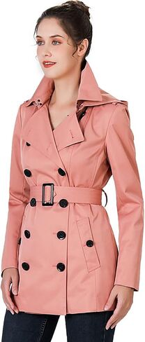 BGSD Women Evelyn Waterproof Classic Hooded Short Trench Coat in Saudi Arabia