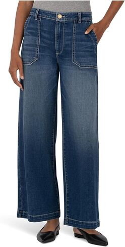 KUT from the Kloth Women's Meg High-Rise Wide Leg Pants W/Pork Chop Pockets in Saudi Arabia