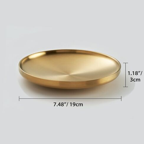 7.5 INCH Small Key Bowl for Entryway Table, Decorative Bowl for Keys, Catch All Bowl, Home Decor Accents (Gold) in Saudi Arabia