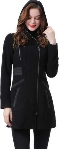 BGSD Women Carrie Wool Blend Hooded Color Block Walking Coat (Also available in Plus Size) in Saudi Arabia