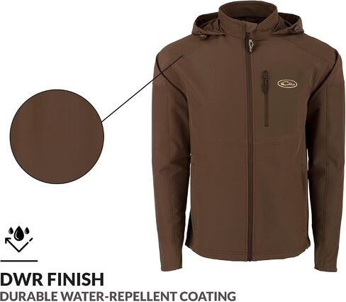 DRAKE Men's Rain Brake Durable Adjustable Lightweight Stretchy DWR Water Repellent Outdoor Casual Softshell Hooded Jacket in Saudi Arabia