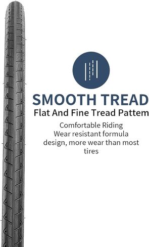 YUNSCM 700C Bike Tires 700 x 25C/25-622 and 700C Bike Tubes Presta Valve with 2 Rim Strips Compatible with 700x25C Bike Bicycle Tires and Tubes (P-1054) in Saudi Arabia