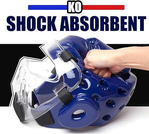 Youth & Adults Taekwondo Headgear – Adjustable MMA Helmet with Removable Face Shield & Ultra-Soft Padding for Kickboxing, Muay Thai, Combat Training in Saudi Arabia