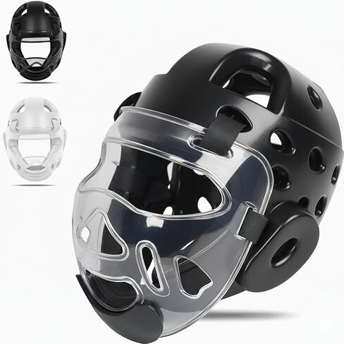 Youth & Adults Taekwondo Headgear – Adjustable MMA Helmet with Removable Face Shield & Ultra-Soft Padding for Kickboxing, Muay Thai, Combat Training in Saudi Arabia