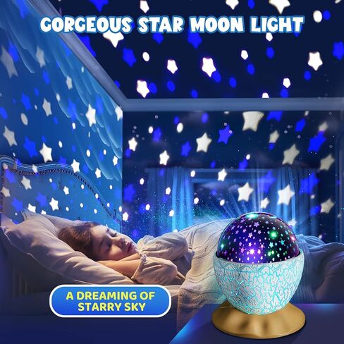 ألعاب الديناصورات للأطفال الذين تتراوح أعمارهم بين 3-12: Dinosaurs Wired Egg Night Light Gifts for Boys 4 5 6 7 8 9 9 year 2-in-1 dino & star projector with 360 ° Timer timer for Boy Ages 3-5 عيد ميلاد Decord Decor in Kuwait