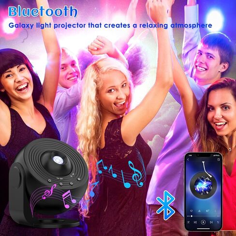 Galaxy Projector for Bedroom Pro ، HD 12 in 1 Film Discs Projector Light Galaxy Light ، Planetarium projector مع مؤقت ، ضوضاء بيضاء ، دوران 360 درجة ، بلوتوث ، التحكم عن بُعد in Saudi Arabia