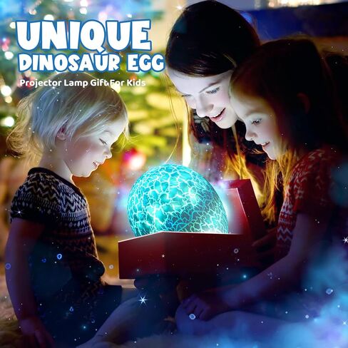 ألعاب الديناصورات للأطفال الذين تتراوح أعمارهم بين 3-12: Dinosaurs Wired Egg Night Light Gifts for Boys 4 5 6 7 8 9 9 year 2-in-1 dino & star projector with 360 ° Timer timer for Boy Ages 3-5 عيد ميلاد Decord Decor in Kuwait