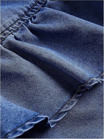 Soly Hux Women's Plus Size Size Jean Skirt Y2K Bow Bow Layered Layered Midi Denim Tarts in Saudi Arabia
