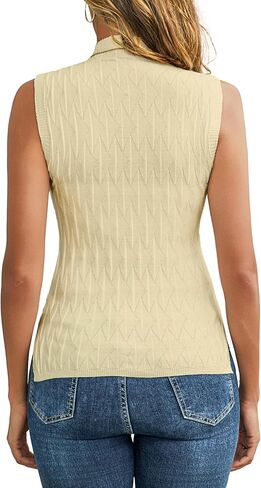 Totatuit Slyveless Turtleneck Tops للنساء وهمية سلحفاة سترة سترة سترة متماسكة تربط الخزان أعلى 2025 ملابس عصرية in Kuwait