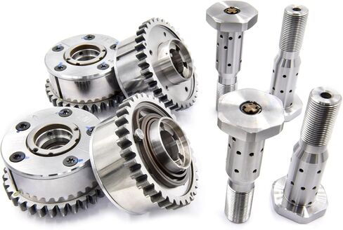 4PCS Intake&Exhaust VVT Camshaft Gear Sprockets & 4PCS Oil Control Valve Cam 5184369AH 5184370AH 5184150AF for 3.6L Pentastar Engine V6 Chrysler Dodge Avenger Challenger Charger Journey Cherokee Jeep in Saudi Arabia