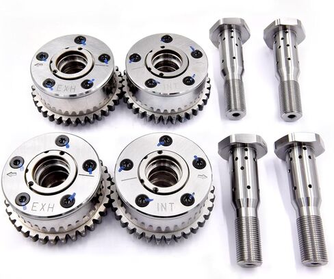 4PCS Intake&Exhaust VVT Camshaft Gear Sprockets & 4PCS Oil Control Valve Cam 5184369AH 5184370AH 5184150AF for 3.6L Pentastar Engine V6 Chrysler Dodge Avenger Challenger Charger Journey Cherokee Jeep in Saudi Arabia