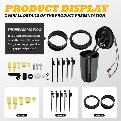 84412924 Def Exhaus Fluid Heater متوافق مع 2012-2016 Silverado 3500 HD 2500 HD 2012-2016 Sierra 2500 HD 3500 HD 6.6L استبدال EM1212URH F01C600337 in Kuwait
