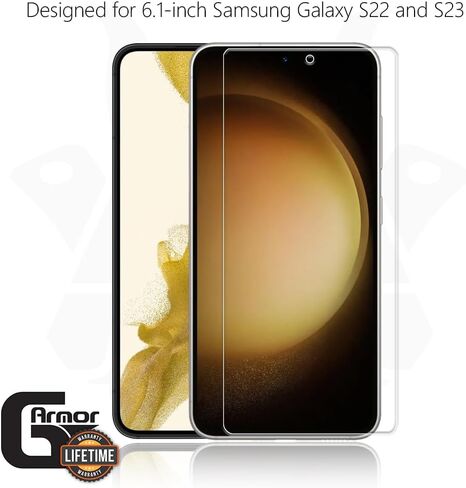 2 Pack Screen Protector for Samsung Galaxy A12 and A13 - Protective Tempered Glass Screen Cover, Phone Case Friendly, Lifetime Replacement in Saudi Arabia