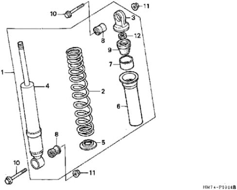 Front Right or Left Shock Absorber Fits Honda Foreman TRX400FW (1997-2003) in Saudi Arabia