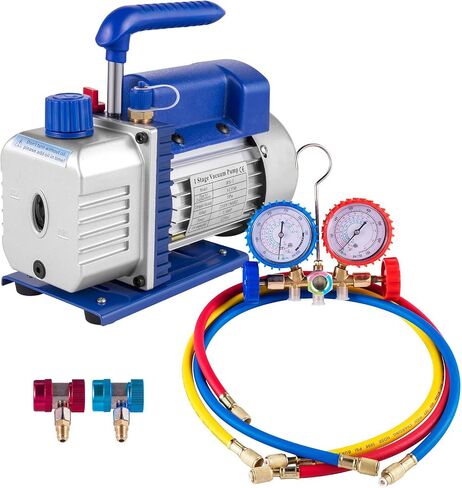 مضخة تكييف الهواء الفراغي 1.8-4.8CFM 1/4HP مضخة الهواء مع زيت مركب مضاد للتراجع 1440 دورة في الدقيقة لسيارة عاكس مركبة تكييف الهواء (3CFM 1/4HP) in Kuwait