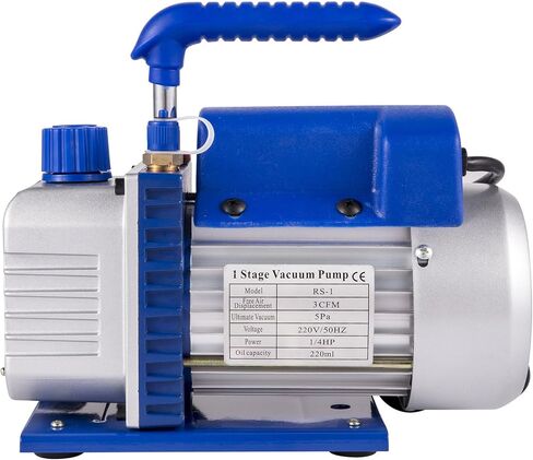 مضخة تكييف الهواء الفراغي 1.8-4.8CFM 1/4HP مضخة الهواء مع زيت مركب مضاد للتراجع 1440 دورة في الدقيقة لسيارة عاكس مركبة تكييف الهواء (3CFM 1/4HP) in Kuwait