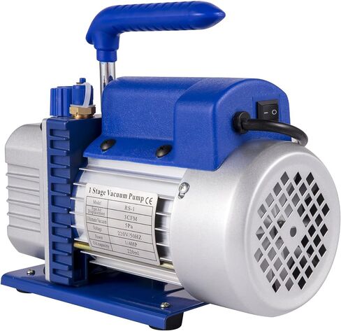 مضخة تكييف الهواء الفراغي 1.8-4.8CFM 1/4HP مضخة الهواء مع زيت مركب مضاد للتراجع 1440 دورة في الدقيقة لسيارة عاكس مركبة تكييف الهواء (3CFM 1/4HP) in Kuwait