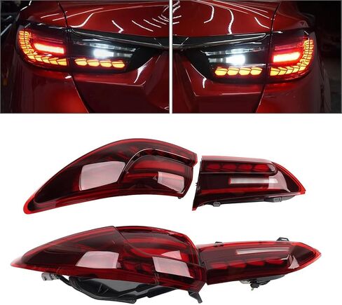 Cnswee6 1 Pair Rear Brake Stop Lamp Tail Light LED Dynamic ABS Red for Mazda 6 2014-2019 in Saudi Arabia