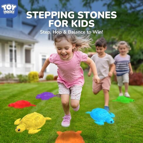 Stepping Stones for Kids 10 Pcs, Kids Outdoor Play Toys, Toddler Outdoor Toys, Balance Stepping Stones Game Outside Toys Kids Ages 4-8, Turtle Stepping Stones, Sensory Toys Kids 5-7, Playground Toys in Saudi Arabia