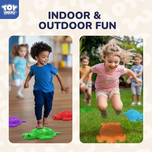 Stepping Stones for Kids 10 Pcs, Kids Outdoor Play Toys, Toddler Outdoor Toys, Balance Stepping Stones Game Outside Toys Kids Ages 4-8, Turtle Stepping Stones, Sensory Toys Kids 5-7, Playground Toys in Saudi Arabia