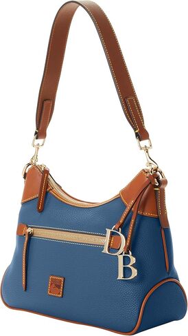 أكياس الكتف Dooney & Bourke للنساء ، حقيبة Hobo Leather Leather مع سحر in Kuwait