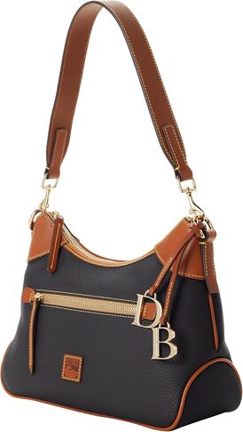 أكياس الكتف Dooney & Bourke للنساء ، حقيبة Hobo Leather Leather مع سحر in Kuwait