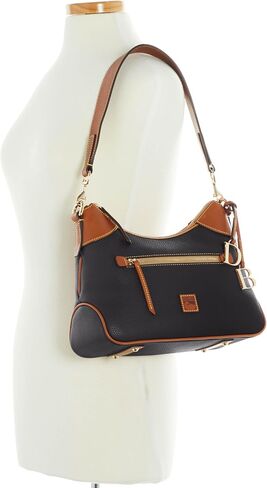 أكياس الكتف Dooney & Bourke للنساء ، حقيبة Hobo Leather Leather مع سحر in Kuwait