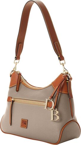 أكياس الكتف Dooney & Bourke للنساء ، حقيبة Hobo Leather Leather مع سحر in Saudi Arabia
