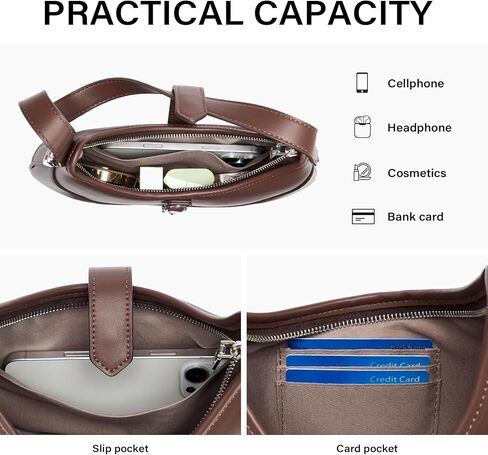 CLUCI Shoulder Bag for Women, Soft Vegan Leather Small Purses with Adjustable Strap, Stylish Hobo Handbags in Saudi Arabia