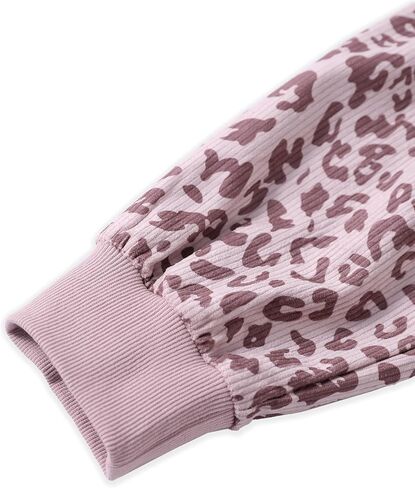 Hilinker Womens Cheetah Print Oversized Sweatshirt Half Zip Pullover Corduroy Long Sleeve Tops in Saudi Arabia