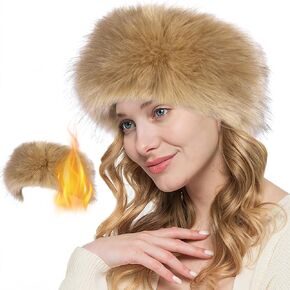 Loritta Womens Winter Headbands Faux Fur Headband Elastic Ear Warmers Furry Ear Muffs in Kuwait
