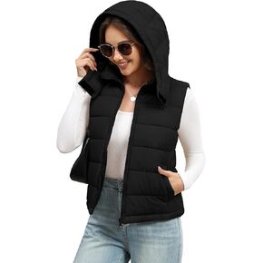 سترة منتفخة للسيدات قابلة للانفصال مقنعين من ذوي الياقات in Kuwait