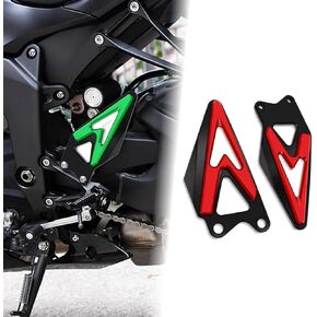 لـ ZX-6R ZX6R ZX 6R 2019-2025 2024 NEW دراجة نارية ألومنيوم مسند دواسة الكعب واقي واقي الوغد (أسود) in Kuwait