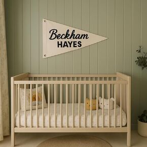 Personalized Baby Name Pennant Flag, Canvas Pennant for Wall Decor Nursery Decor Custom Name Banner for Kids Room Boho Nursery Party, Custom Name Banner Gift for Baby Shower Birthday Party in Saudi Arabia